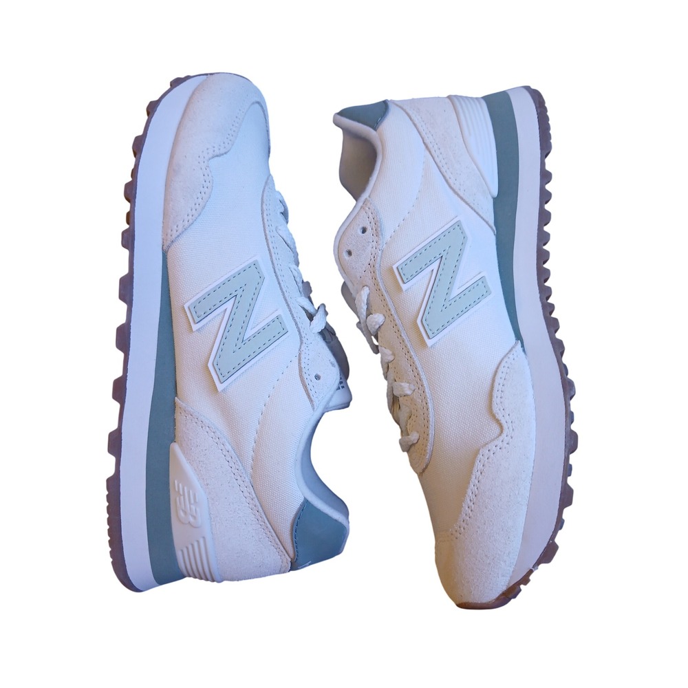 New Balance 515 Classics Womens 7 White Green Sneakers WL515NAB Retro Runner